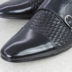 ATESBER By Inc5 SEMI WOVEN DOUBLE MONK-BLACK MEN