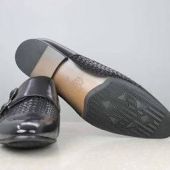 ATESBER By Inc5 SEMI WOVEN DOUBLE MONK-BLACK MEN