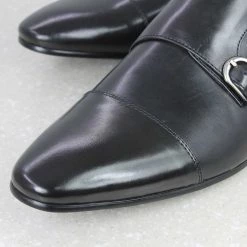 ATESBER By Inc5 MEN TWIN STICH DOUBLE MONK-BLACK