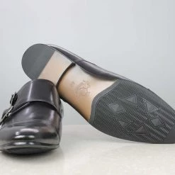 ATESBER By Inc5 MEN TWIN STICH DOUBLE MONK-BLACK