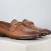 ATESBER By Inc5 MEN ANTIQUE TRIM LEATHER SLIPPON SHOES-TAN
