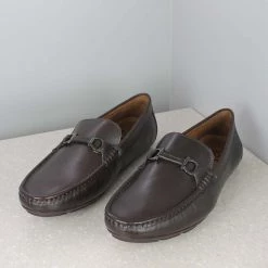 ATESBER By Inc5 TRIM TPR LEATHER DRIVING SHOES-COFFEE