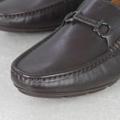 ATESBER By Inc5 TRIM TPR LEATHER DRIVING SHOES-COFFEE