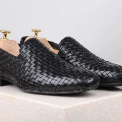 ATESBER By Inc5 MEN FORMAL SLIPPONS-BLACK