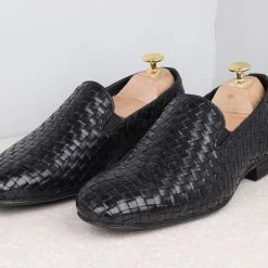 ATESBER By Inc5 MEN FORMAL SLIPPONS-BLACK