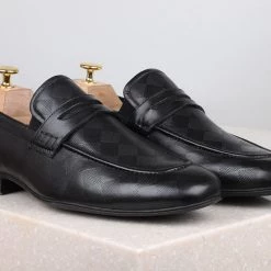 ATESBER By Inc5 MEN FORMAL SLIPPONS-BLACK