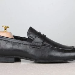 ATESBER By Inc5 MEN FORMAL SLIPPONS-BLACK