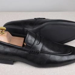 ATESBER By Inc5 MEN FORMAL SLIPPONS-BLACK