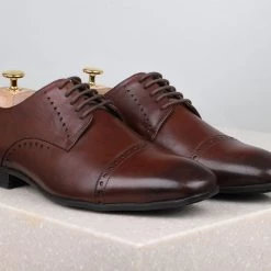 ATESBER By Inc5 FORMAL LACE UP -BROWN