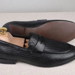 ATESBER By Inc5 FORMAL SLIPPONS-BLACK MEN