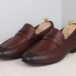 ATESBER By Inc5 MEN FORMAL SLIPPONS-BROWN