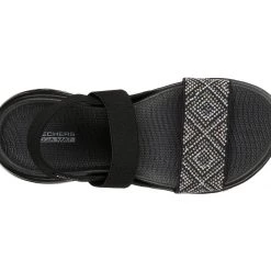 Skechers Women's On-The-Go 600-Glitzy Black Sandal