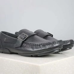 PRIVO By Inc5 BUCKLE STRAP DRIVING SHOES-BLACK