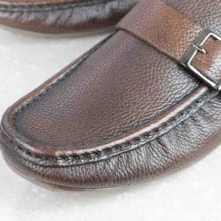 PRIVO By Inc5 MEN BUCKLE STRAP DRIVING SHOES - BROWN
