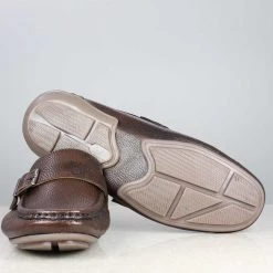 PRIVO By Inc5 MEN BUCKLE STRAP DRIVING SHOES - BROWN