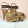 Inc.5 SALE CONE HIGH HEEL SANDAL-ANTIQUE GOLD