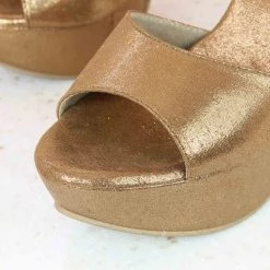 Inc.5 SALE CONE HIGH HEEL SANDAL-ANTIQUE GOLD