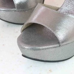 Inc.5 CONE HIGH HEEL SANDAL-GUN METAL