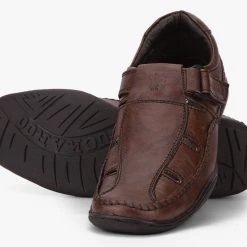 Buckaroo Men's Brown Leather Strollers Sandal