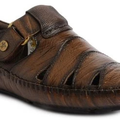 Buckaroo Men's Tan Leather Strollers Sandal