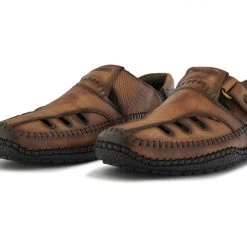 Buckaroo Men's Tan Leather Strollers Sandal