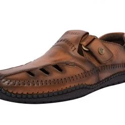 Buckaroo Men's Tan Leather Strollers Sandal