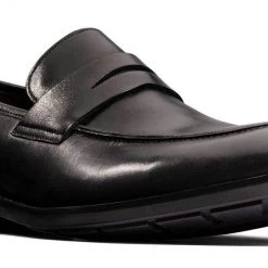 Clarks MEN RONNIE STEP BLACK LEATHER