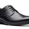Clarks WHIDDON PLAIN BLACK LEATHER MEN