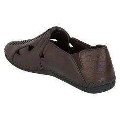 Buckaroo Adults-Men NEW BERNARD Leather Denim Classic Shoes Fisherman Sandal