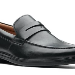 Clarks Un Aldric Step Black Leather