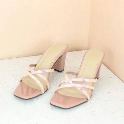 Inc.5 BLOCK HEEL STRAPY MULES