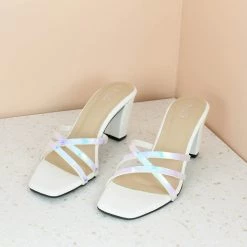 Inc.5 BLOCK HEEL STRAPY MULES Inc5