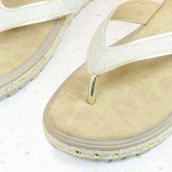 Inc.5 ROPE WELTED THONG - GOLD