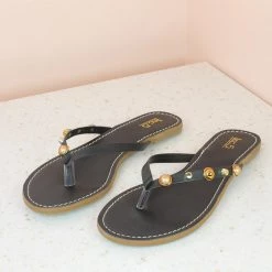 Inc.5 FLAT CASUAL THONG-BLACK