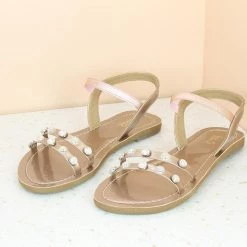 Inc.5 STUDDED FLAT THONG-ROSE GOLD