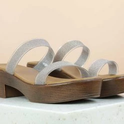 Inc.5 Mules DOUBLE STRAP MULE - GUN METAL