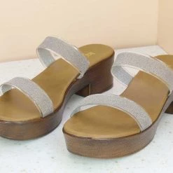 Inc.5 Mules DOUBLE STRAP MULE - GUN METAL