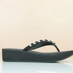 Inc.5 CORK COVERED PLATFORM THONG-BLACK Casual