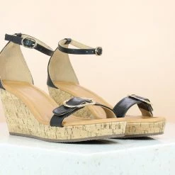 Inc.5 WOVEN FLAT CASUAL MULE-BLACK SALE