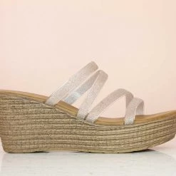 Inc.5 SALE STRAPY PLATFORM MULE-ROSE GOLD