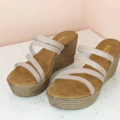 Inc.5 SALE STRAPY PLATFORM MULE-ROSE GOLD