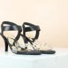 Inc.5 TRANSPARENT STUDDED SANDAL-BLACK
