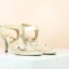 Inc.5 TRANSPARENT STUDDED SANDAL-GOLD