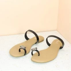 Inc.5 SALE DIAMOND CASUAL FLAT THONG-BLACK