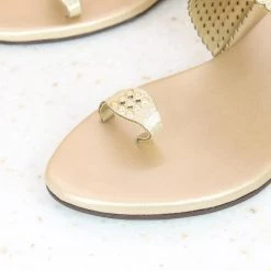 Inc.5 SALE DIAMOND FLAT TOE POST-GOLD