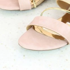 Inc.5 DOUBLE STRAP BLOCK HEEL MULE-BEIGE SALE