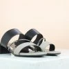 Inc.5 DOUBLE STRAP BLOCK HEEL MULE-BLACK Casual
