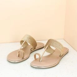 Inc.5 SALE EMBROIDED KOLHAPURI-ROSE GOLD