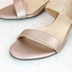 Inc.5 DOUBLE STRAP BLOCK HEEL-L.GOLD