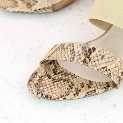 Inc.5 ELASTIC DOUBLE STRAP MULE-BEIGE SALE